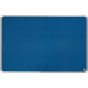 Nobo 1915188 Premium Plus Blue Felt Notice Board 900x600mm