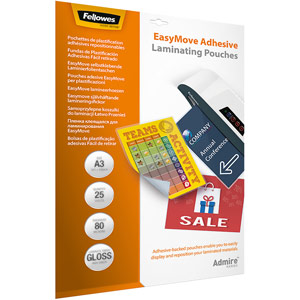 Fellowes Admire EasyDisplay Adhesive Backed Pouches