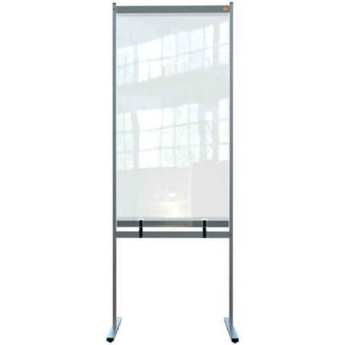 Nobo Premium Plus Clear PVC Free Standing Protective Divider Screen 780x2060mm