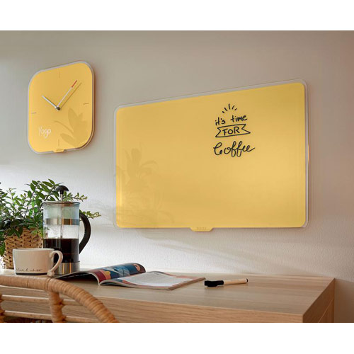 Leitz Cosy Magnetic Glass Whiteboard 80 x 60 cm Warm Yellow