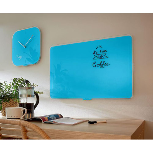 Leitz Cosy Magnetic Glass Whiteboard 80 x 60 cm Calm Blue
