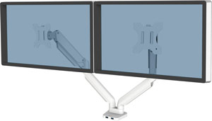 Fellowes 8056301 Platinum Series Dual Monitor Arm - White