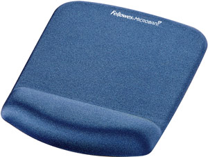 Fellowes 9287302 PlushTouch Mousepad Wrist Support Blue