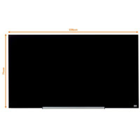 Nobo 1905181 Black Impression Pro Glass Magnetic Whiteboard 1260x710mm