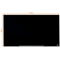 Nobo 1905180 Black Impression Pro Glass Magnetic Whiteboard 1000x560mm
