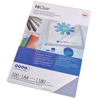GBC HiClear Standard Binding Covers - A3 180 mic 100pk